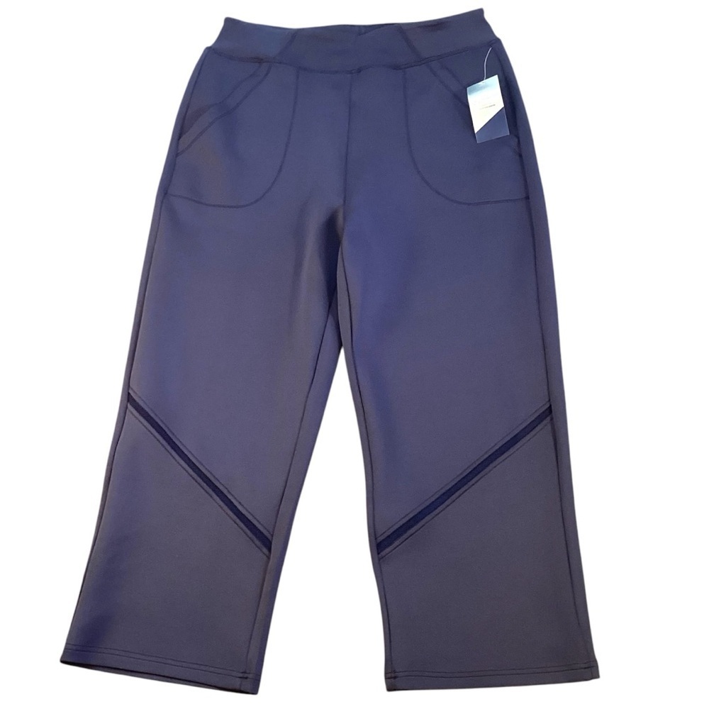 Silverts SV032 Senior‎ Womens Adaptive Pull-on Active Capri Indigo, Medium NEW